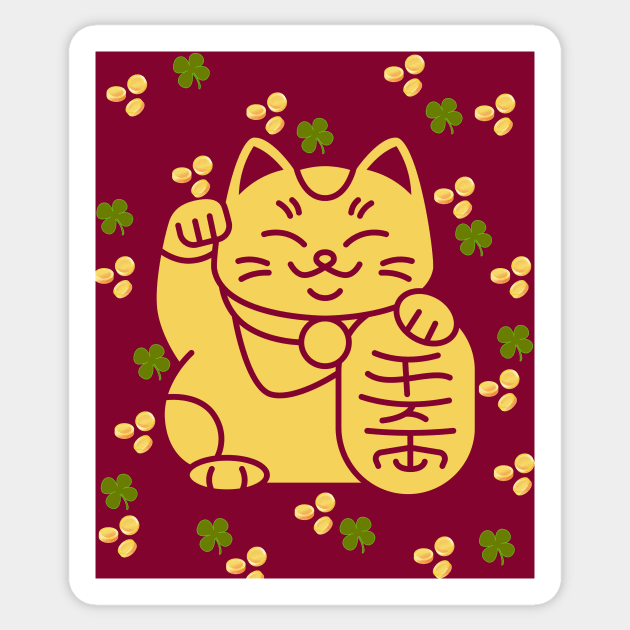 Maneki neko - Lucky cat Sticker by SkyisBright